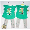 Image 1 : 2 CAT AND JACK GIRLS 3T IRISH THEMED TEE & TIGHTS