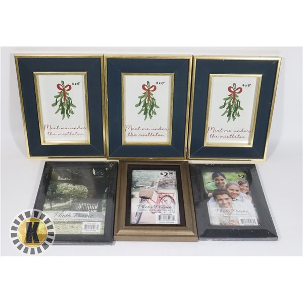 LOT OF 6 ASSORTED SMALL PICTURE FRAMES