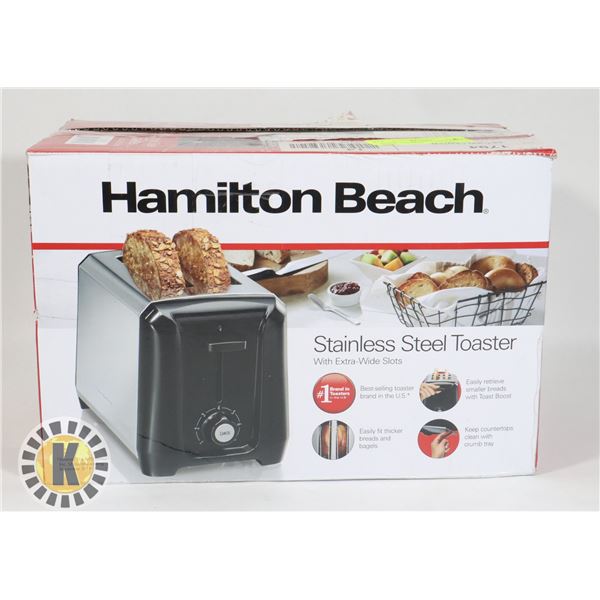 HAMILTON BEACH STAINLESS STEEL TOASTER