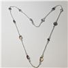 Image 1 : SILVER MULTI GENUINE GEMSTONE 18" NECKLACE