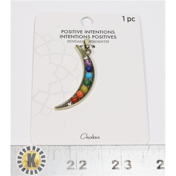 NEW CHAKRA PARTIAL MOON PENDANT