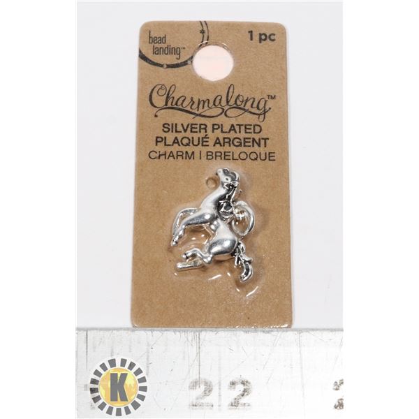 NEW SILVERPLATED HORSE CHARM/ PENDANT