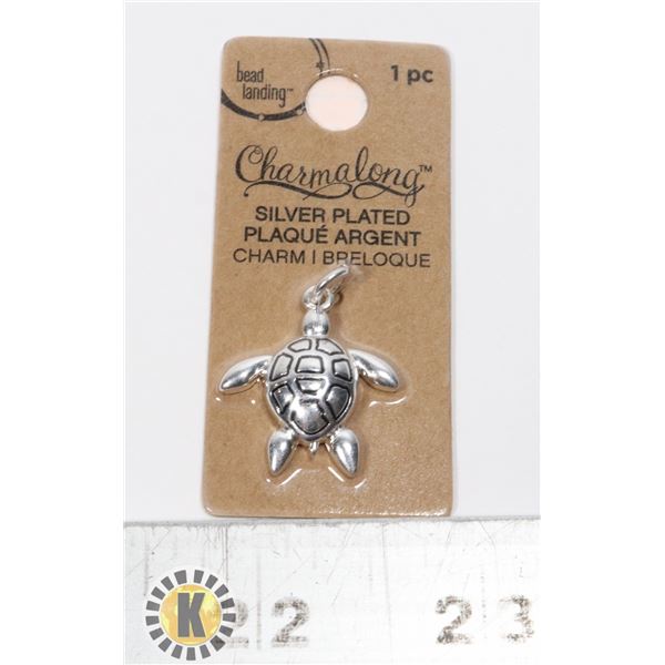 NEW SILVERPLATED SEA TURTLE CHARM/ PENDANT