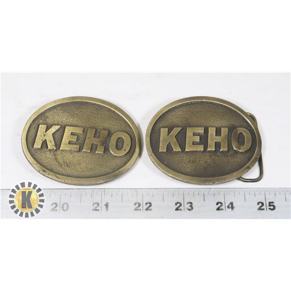 LOT OF 2 KEHO BELT BUCKLES