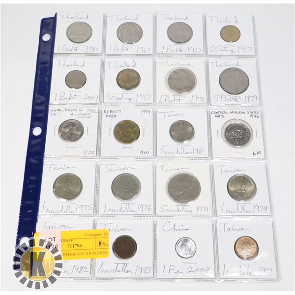 20 COINS 5 DIFFERENT COUNTRIES