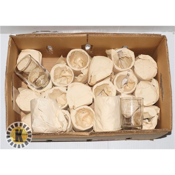 BOX OF 23 BISTRO GLASSES