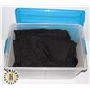 Image 1 : BIN OF 10 BLACK LONG TABLE CLOTHS 5' X 10'