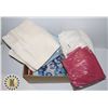 Image 1 : BOX OF ASSORTED TABLE CLOTHS/ FABRIC PIECES