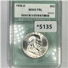 Image 1 : 1958-D Franklin Half Dollar NTC-MS65 FBL