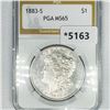 Image 1 : 1883-S Morgan Silver Dollar PGA-MS65