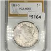 Image 1 : 1883-O Morgan Silver Dollar PGA-MS65