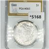 Image 1 : 1880 Morgan Silver Dollar PGA-MS63