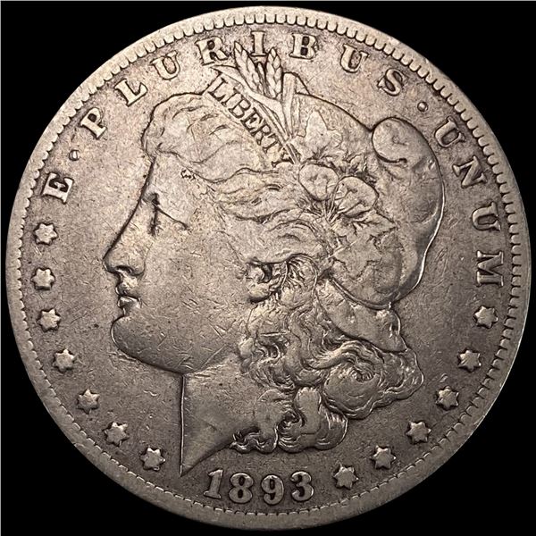 1893-CC Morgan Silver Dollar ABOUT UNCIRCULATED