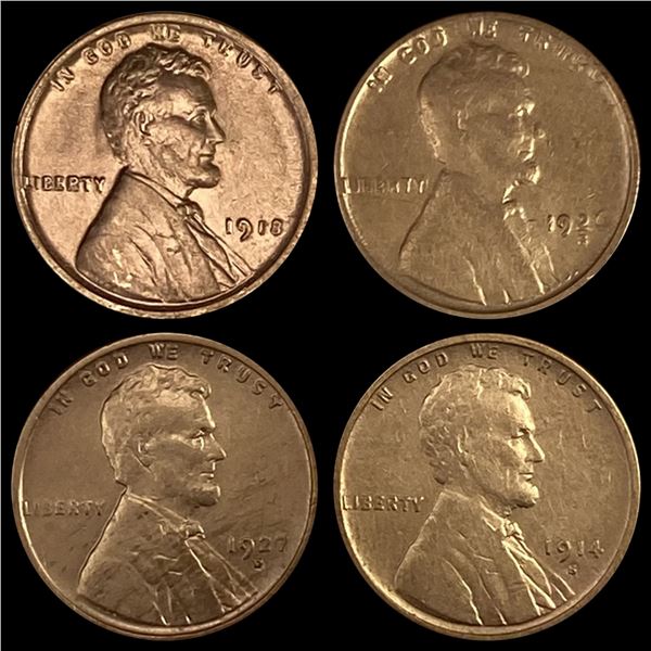 (4) Wheat Cents UNCIRCULATED