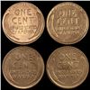 Image 2 : (4) Wheat Cents UNCIRCULATED