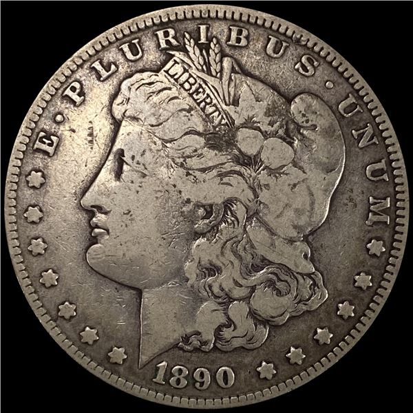 1890-CC Morgan Silver Dollar ABOUT UNCIRCULATED