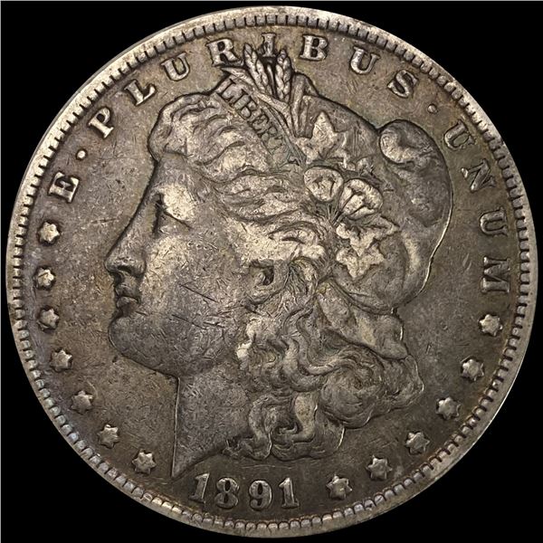 1891-CC Morgan Silver Dollar ABOUT UNCIRCULATED