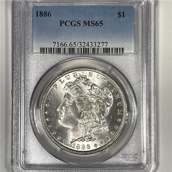 1886 Morgan Silver Dollar PCGS-MS65