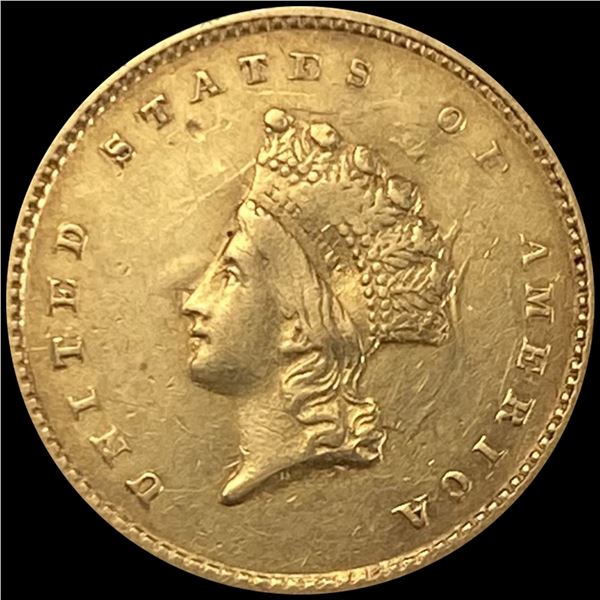 1855 Ty 2 Rare Gold Dollar CLOSELY UNCIRCULATED