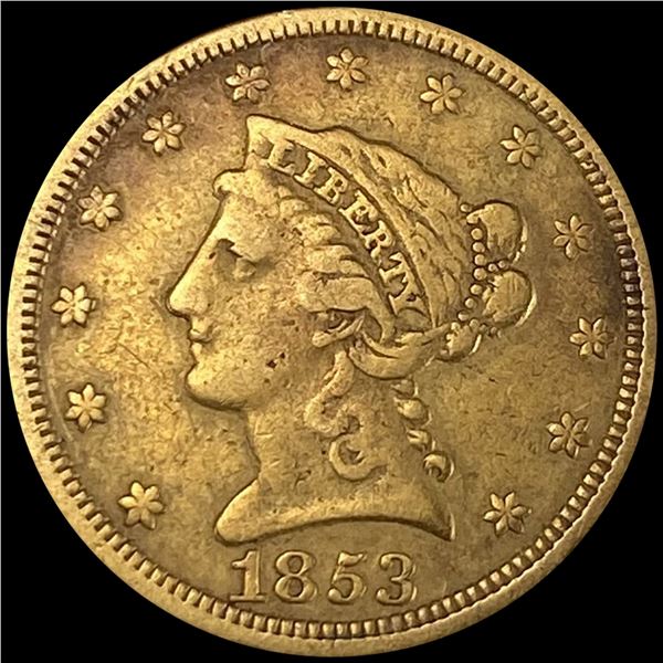 1853 $2.50 Gold Quarter Eagle ABOUT UNCIRCULATED