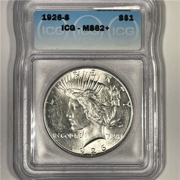 1926-S Silver Peace Dollar ICG-MS62+