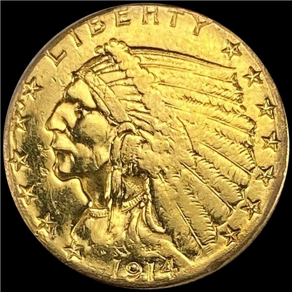 1914-D $2.50 Gold Quarter Eagle UNCIRCULATED