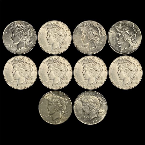(10) Peace Dollars UNCIRCULATED