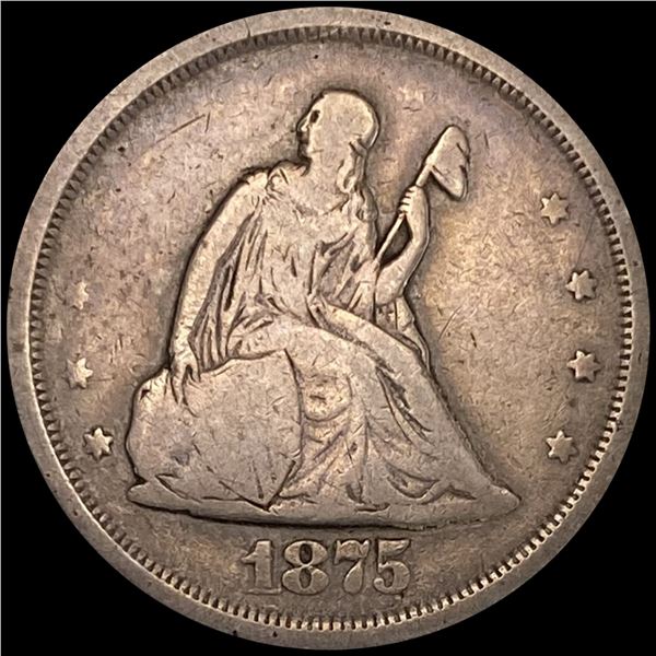 1875-S Twenty Cent Piece LIGHTLY CIRCULATED