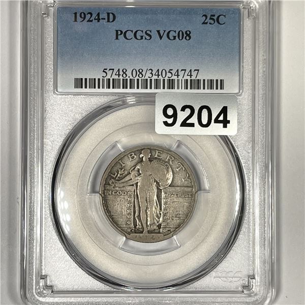 1924-D Standing Liberty Quarter PCGS-VG8