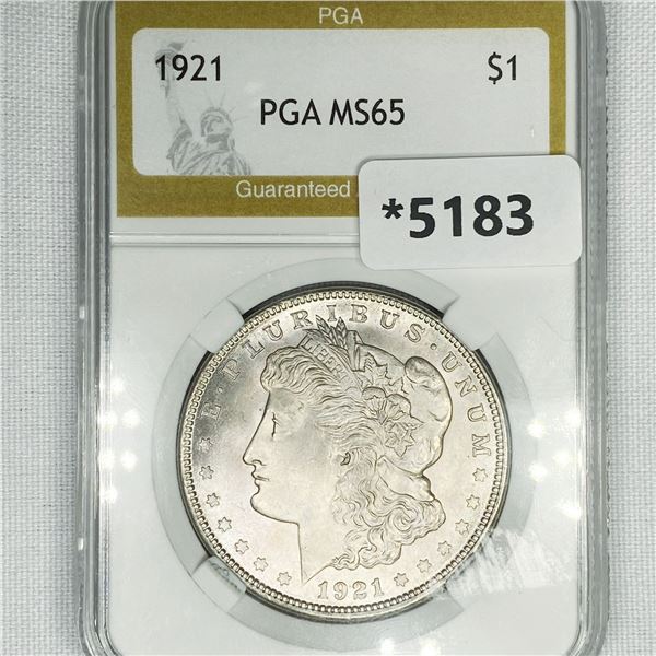 1921 Morgan Silver Dollar PGA-MS65