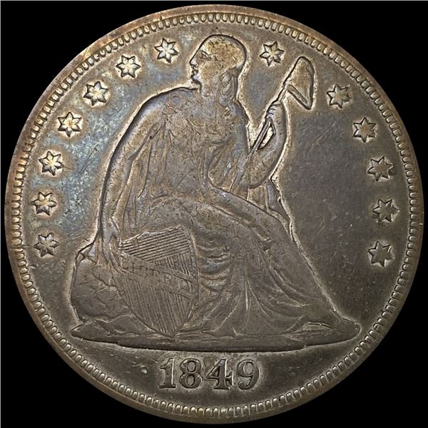 1849 Seated Liberty Dollar NEARLY UNCIRCULATED