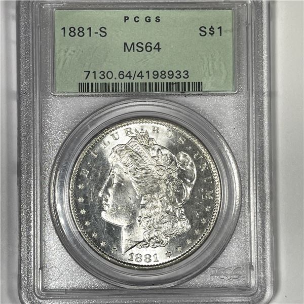 1881-S Morgan Silver Dollar PCGS-MS64