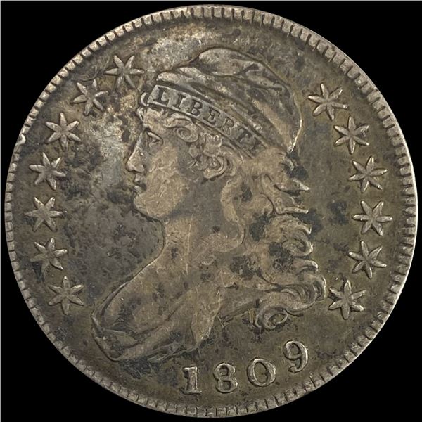 1809 Capped Bust Half Dollar NEARLY UNCIRCULATED