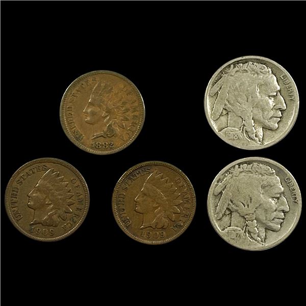 (5) Misc Coins ABOUT UNCIRCULATED
