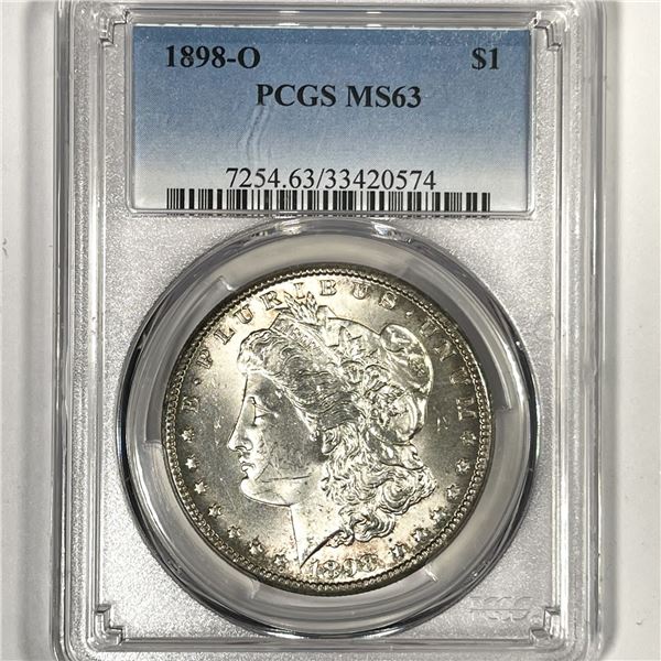 1898-O Morgan Silver Dollar PCGS-MS63