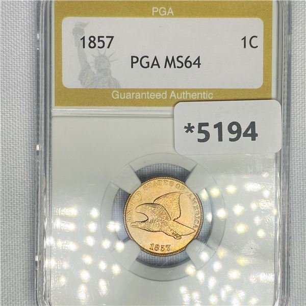 1857 Flying Eagle Cent PGA-MS64