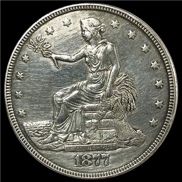 1877 Silver Trade Dollar CLOSELY UNCIRCULATED