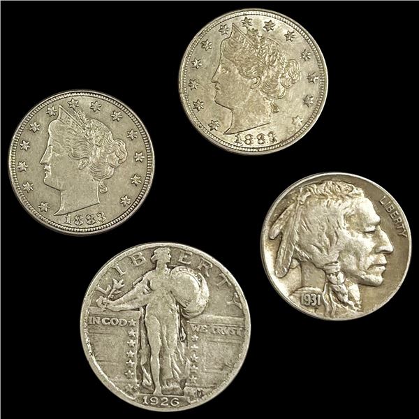 (4) Misc Coins ABOUT UNCIRCULATED