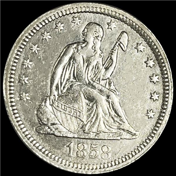 1858 Seated Liberty Quarter UNCIRCULATED