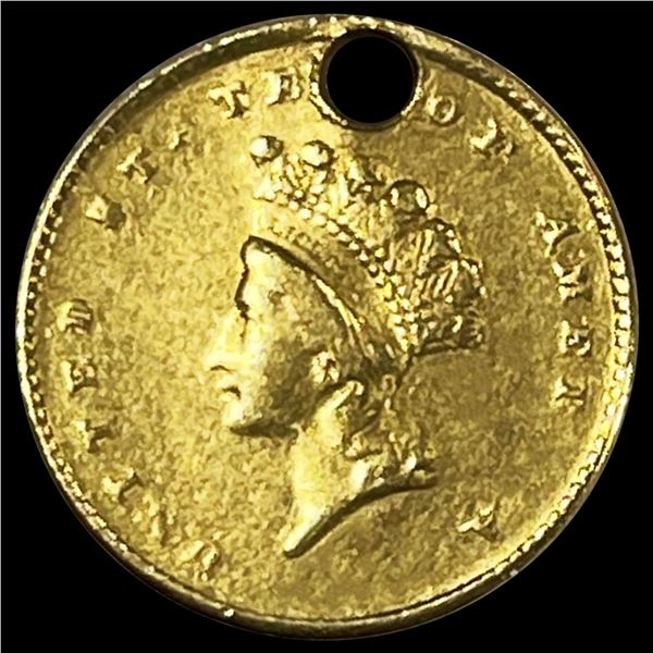 1854 Ty 2 Rare Gold Dollar NEARLY UNCIRCULATED