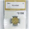 Image 1 : 1861 Indian Head Cent PGA-MS60