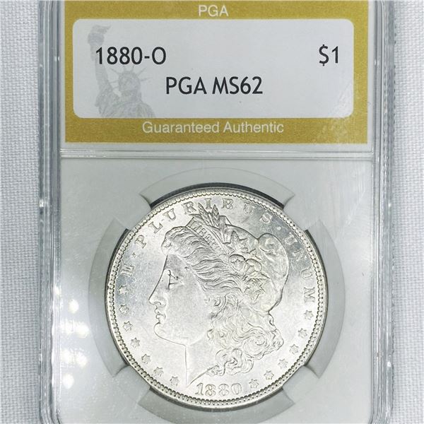 1880-O Morgan Silver Dollar PGA-MS62