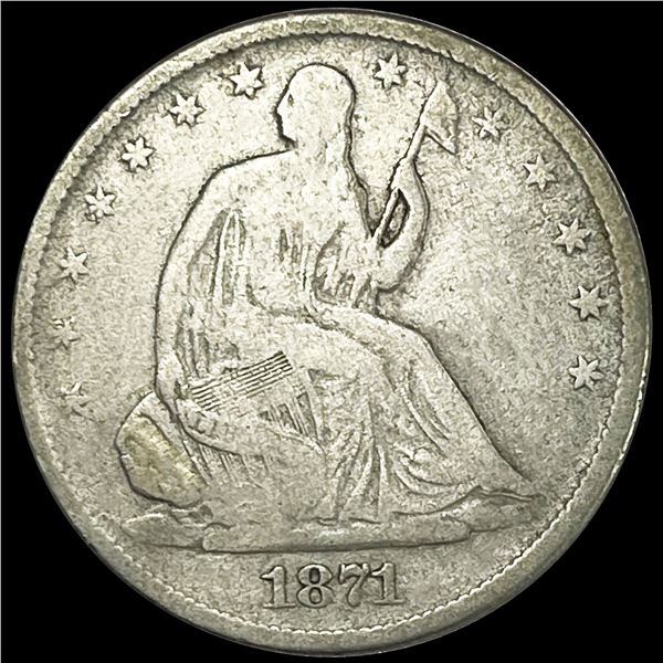 1871-S Seated Liberty Half Dollar NICELY CIRC
