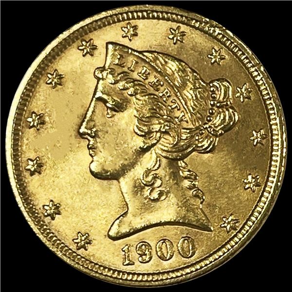 1900 $5 Gold Half Eagle UNCIRCULATED