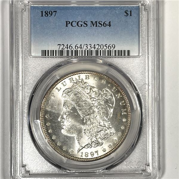 1897 Morgan Silver Dollar PCGS-MS64