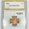 Image 1 : 1882 Indian Head Cent PGA-MS64 Red