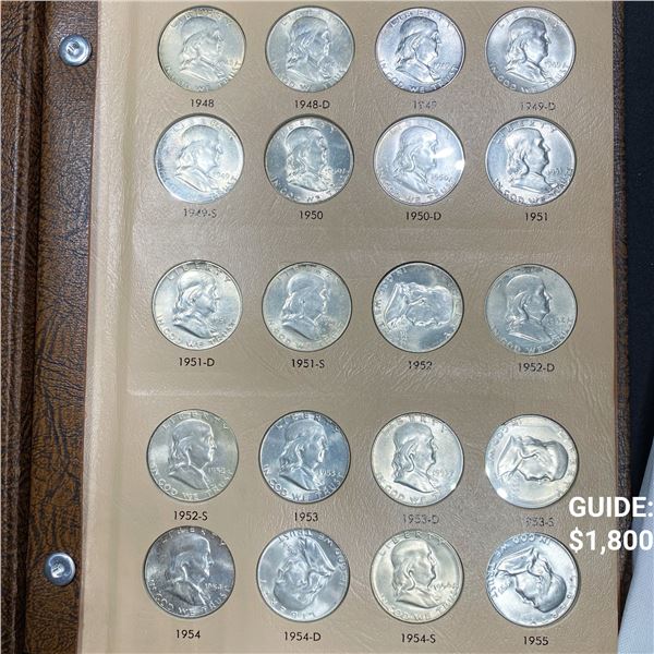 1948-1963 Franklin Half Dollar Book / 27 Coins -
