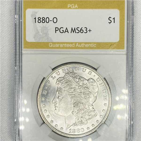1880-O Morgan Silver Dollar PGA-MS63+