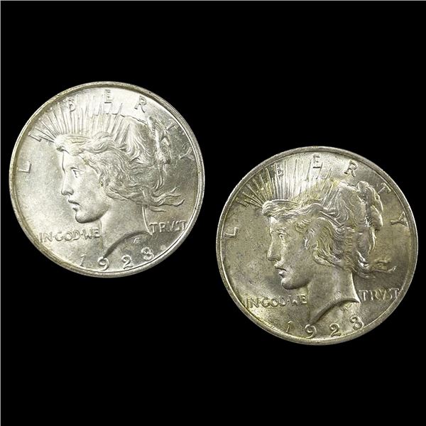 1923 (2) Peace Dollar UNCIRCULATED