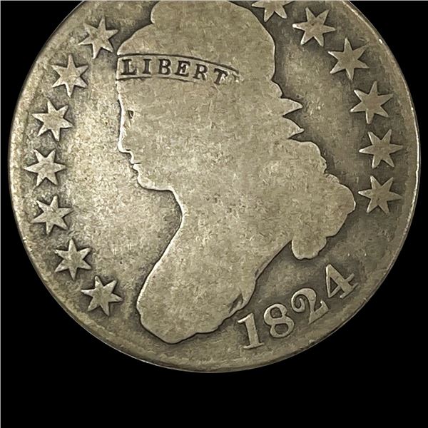 1824 Capped Bust Half Dollar NICELY CIRCULATED